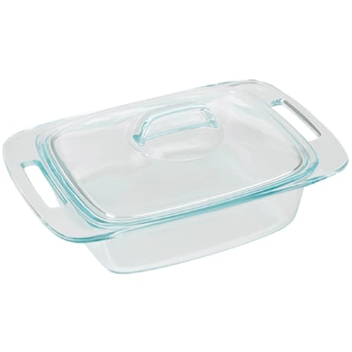 Glass Casserole Dish with Lid, 2 Quart